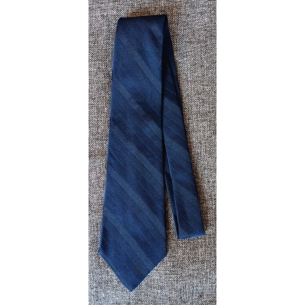 Tie 70s 80s 90s Y2K Vintage Stock Mens Esquire Blue Stripe 3.75 Wide 55 Long